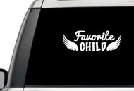 Favourite Child Heart Angle Wings Relationship Quote Window Laptop Vinyl Decal Decor Mirror Wall Bathroom Bumper Stickers for Car 6 Inch