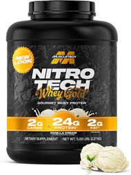 MUSCLETECH NITRO-TECH Whey Gold / 5 Lbs. เวย์โปรตีน เสริมสร้างกล้ามเนื้อ เพิ่มความคมชัด