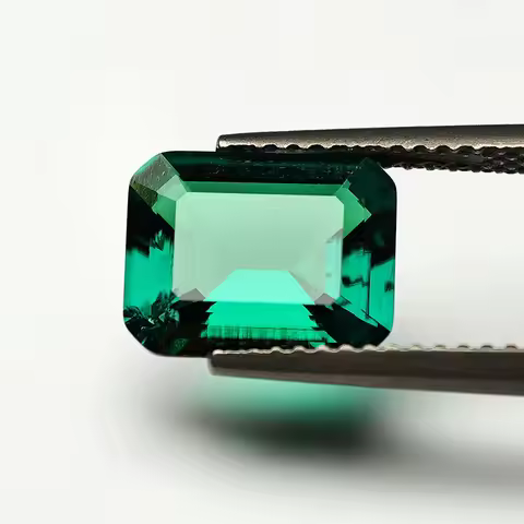 Top Synthetic Zambian Emerald Stone Hydrothermal Emerald Cut Lab Grown Loose Gemstones Diamond With 