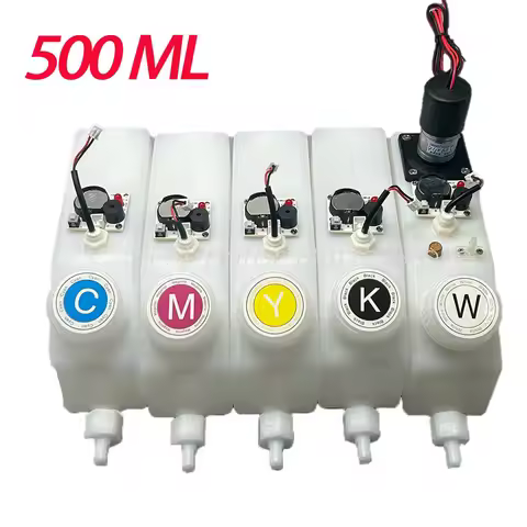 500ml DTF White ink circulation system sub tank with stirring mixer for Infiniti/Gongzheng/Crystalje