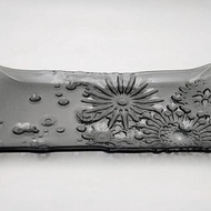 花團錦簇長盤 玻璃盤 琉璃 窯燒玻璃