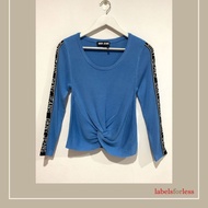 DKNY Logo Tape Knot Front Sweater