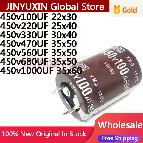 1Pc 450V470UF 470UF450V 35x50mm Aluminum Electrolytic Capacitor 450v470uf 470uf450v 450 Volts 100uf 