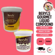 (1KG) Beryls Gourmet Compound Liquid Chocolate/ Beryls Coklat Cair/ Melted Chocolate/ Beryls Chocola