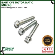 MESIN Flange Bolts / Cap Bolts M6x40 Key 8 / Engine Block Bolts / MATIC CVT BOLT