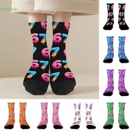 YANGGUA 67 Meme Ice Cream Socks, Cotton Breathable 67 Meme Crew Long Socks, Funny Lightweight Cartoo