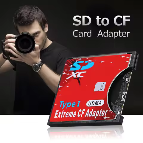 SD to CF Card Adapter to Standard Flash Type I Card Converter Adapter Card Reader for SLR Camera