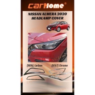 New Nissan Almera chrome / carbon head lamp tail lamp cover headlight cover Almera accessories *read