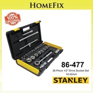 STANLEY 26 Piece 1/2" Drive Socket Set 86-477 (6Point Socket)