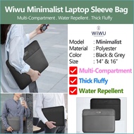 WiWU Multi-Compartment Minimalist Laptop Sleeve Bag for MacBook Air 13 M3 MacBook Pro 14 16 inch