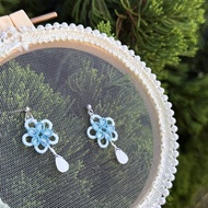 【滴花】316L醫療鋼蕾絲垂墜耳環