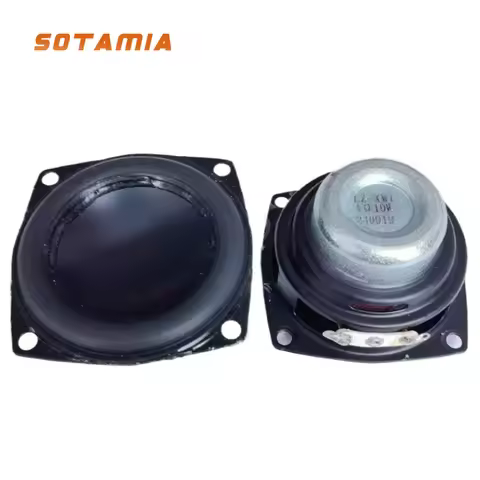 SOTAMIA 2Pcs 2 Inch Subwoofer Speaker 4 Ohm 10W 20 Core Dual Magnetic Aluminum Cap 48mm High Power S