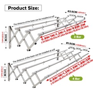 Flexible Cloth Hanger Tuala Wall Clothes Hanger Besi Rak Jemur Baju Dinding Rak Besi Gantung Baju Pe