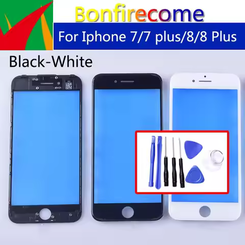 For Iphone-7/7G/7 plus/7plus/8/8 Plus/8plus LCD Front Touch Screen Glass Outer Lens Replacement with