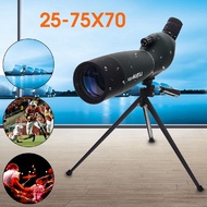 BAK4 25-75X70 Zoom Spotting Scope Monocular Telescope Waterproof Prism Objective Lens Optics Birdwat