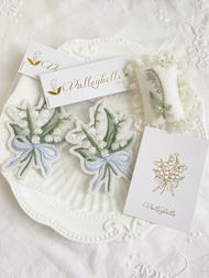 鈴蘭花刺繡胸針 日本復古展覽