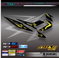 STRIPING STIKER MOTOR VARIASI SATRIA FU BARONG 2008 2009 2010 2011 2012 STICKER F150 KARBU TERBARU