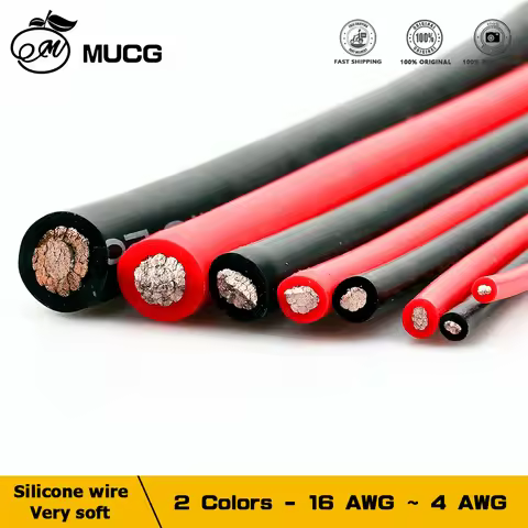 Silicone cable Electrical wires Heat-resistant Ultra soft Battery Inverter Cable Wring 4 5 6 7 8 9 1