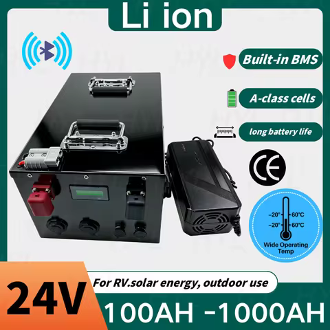 24V Lifepo4 Battery Pack100Ah 200Ah 300Ah 400Ah 500Ah 600Ah 800Ah 1000Ah Lithium for 2KW Solar Syste