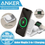 Anker MagGo 3-in-1 Charging Station, Qi2 Certified 15W  Wireless Charger Stand
