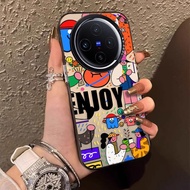 เคส Vivo X100 X90 Pro เคส Vivo X100 X90 5G เคส กล้องกราฟฟิตีแบบตลกเคสกันกระแทกเคสครอบโทรศัพท์กันกระแ