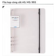 KLONG - Binder File Cover Iron Shackle Clip Size A5 6 Pins; MS: 993 Odd Outer Cover, Zip Bag with Cu