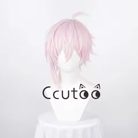 Idolish7 Kujo Tenn Wigs Anime Costume Party Heat Resistant Synthetic Hair Light Pink Cosplay Wigs + 