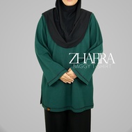 TUDIAA ZHAFIRA / Muslimah Women Plus Size Plain Tshirt / Baju Size Besar / S - 7XL / Baggy Tshirt / 