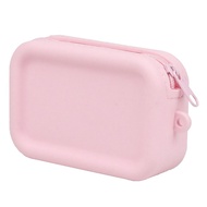 Macaron Color Silicone Cosmetic Bag Waterproof Wallet Coin Purse Earphone Bag with Smooth Zipper Lip