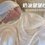 Can Open Tickets ins Pleated Photography Background Gauze Accessories Beauty Manicure Pearlescent Fa