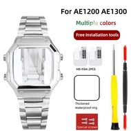 AE1200 AE1300 Mod Kit Case Bezel for Casio 3299 AE-1200 AE-1300 Case Stainless Steel Strap Bracelet 