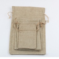 Kain guni door gift pouch for wedding hessian fabric burlap DIY handmade