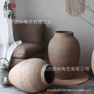 Folk Decorative Clay Pot Large Pot Floor-standing Vase Coarse Clay Pot Large Clay Bottle Clay Clay P
