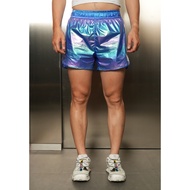 OCWA ICY WATERPROOF SHORT RUNNING PANTS METALLIC BLUE