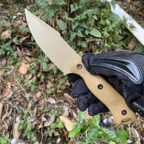 Fixed Blade Straight Knife BK18 Becker Fixed Knife D2 Blade Nylon Fiberglass Handle Outdoor with Kyd