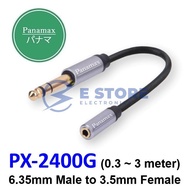 Panamax 0.3 ~ 3 meter 6.35mm Stereo Male to 3.5mm Stereo Female AUX Cable, Convert Audio Cable - PX-