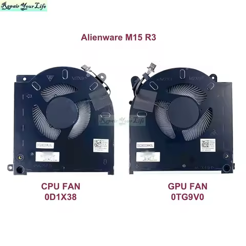 0D1X38 0TG9V0 CPU GPU Cooling Fans For Dell For Alienware M15 R3 M15 R4 Laptop Fan Cooler Radiator D