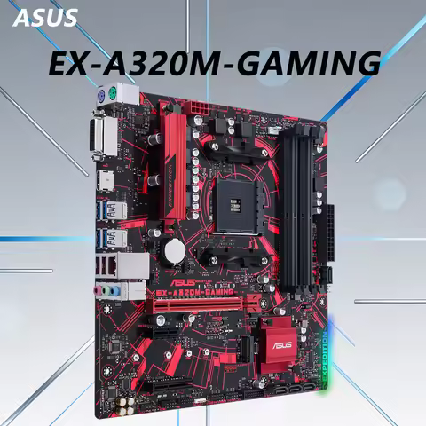 AMD A320 Motherboard ASUS EX-A320M-GAMING Support AM4 Ryzen 5 5600 5 5600G 5 3600 CPU Micro ATX DDR4