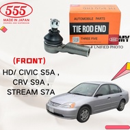 HONDA CIVIC S5A CRV S9A STREAM S7A 555 JAPAN STEERING TIE ROD END (SET 2PCS)
