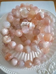 🈹🈹櫻花瑪瑙手串手鏈（奶油花果凍體）