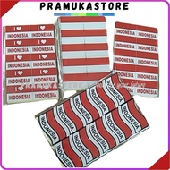 MERAH 10 red and white flag cheek stickers | Flag Stickers | August Stickers | RED AND WHITE STICKER