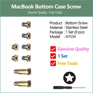 1 Set 8 pcs Stainless Steel Bottom Case Screw for MacBook Retina 12 2015 2016 A1534