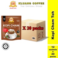 Kluang Black Coffee Cap Televisyen Kopi Cham Teh (12 individual sachets x 20 packs) Coffee Cham Tea 