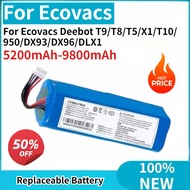 High Quality New Battery 5200mAh-9800mAh for Ecovacs Deebot T9/T8/T5/X1/T10/950/DX93/DX96/DLX1 Robot