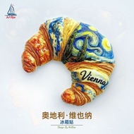 Austria Vienna Van Gogh Starry Night Claw Bag Refrigerator Sticker Three-Dimensional Magnetic Sticke