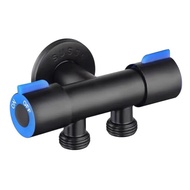 Angle Valve 2 Way Hot Cold Water Tap Pipe Extender Splitter Washing Machine Toilet Bathroom Kepala P