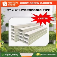 2' 'x  4'' x 2meter without hole  Hydroponic PVC Pipe, PVC Square Rectangular Tube - (2” x 4”)