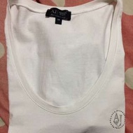 Armani Jeans素白T(穿過1次下水1次、附紙袋，吊牌）