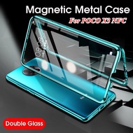 Xiaomi Mi Poco X3 Pro Note 10 11 Ultra Magnetic Case Double Tempered Glass Front Back Magnet Aluminium Cover 360