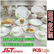 ORIGINAL 20PCS CORELLE DINNER SET PROVENCE GARDEN / PINGGAN CAWAN KACA CORELLE